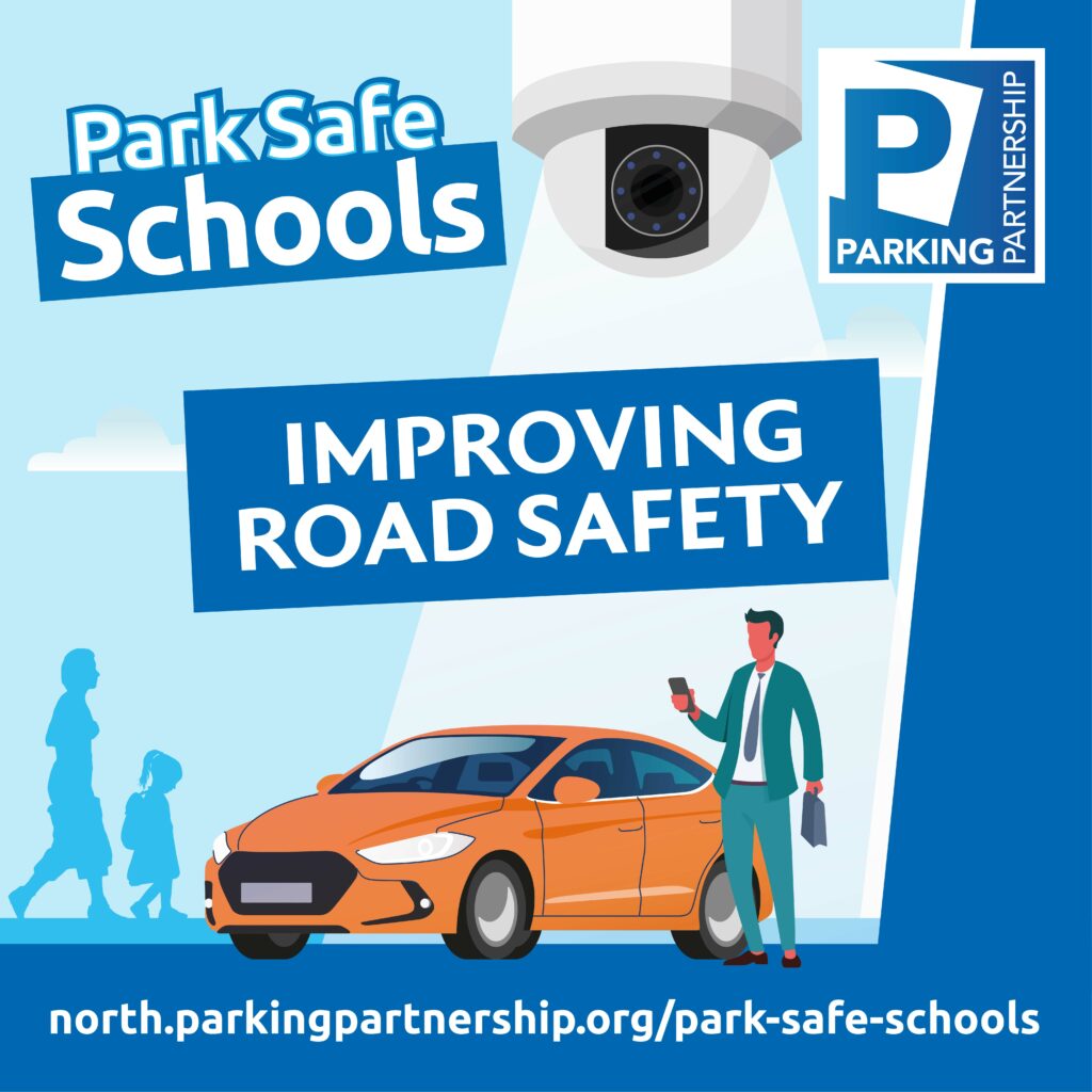 Park Safe Schools graphic with heading which reads Improving Road Safety